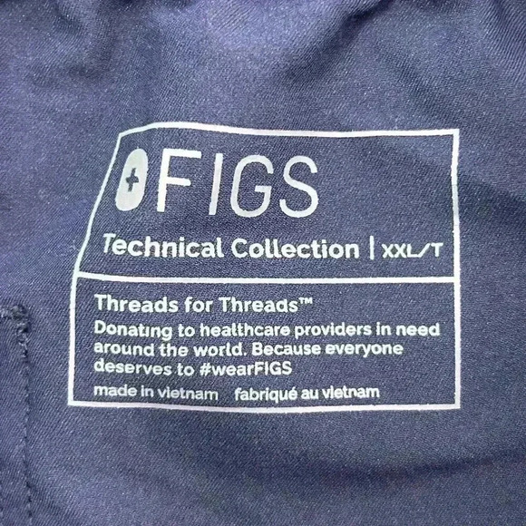 Figs Pisco Scrub Pants Mens Size XXL Tall Navy Blue FM4500T Nursing Medical Work - Picture 9 of 12